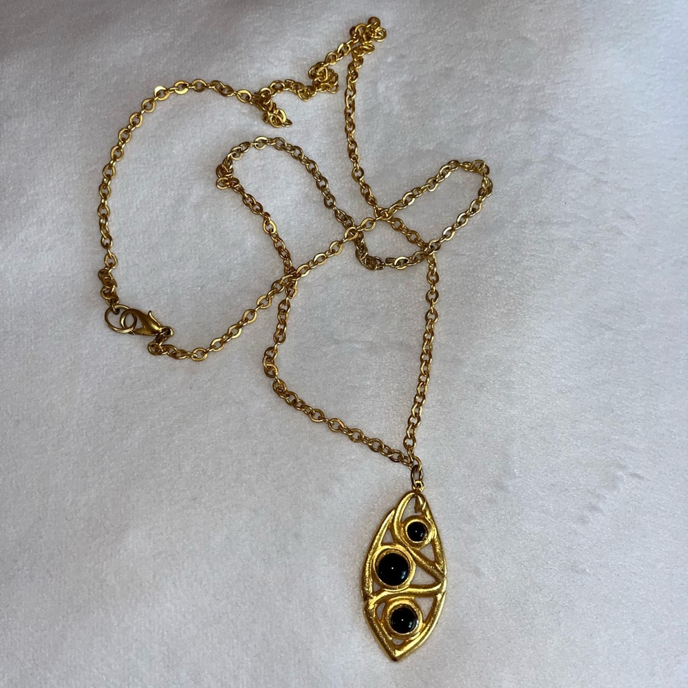 Black & Gold chain necklace